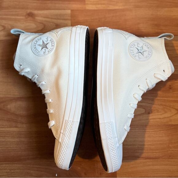 NEW Womens Size 8.5 Converse Chuck Taylor Egret High Western Embroidery Shoe - Picture 4 of 11